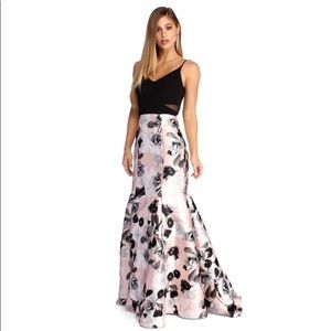 Mermaid Formal Floral Ball Gown